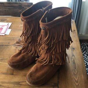Minnetonka Fringe Boots